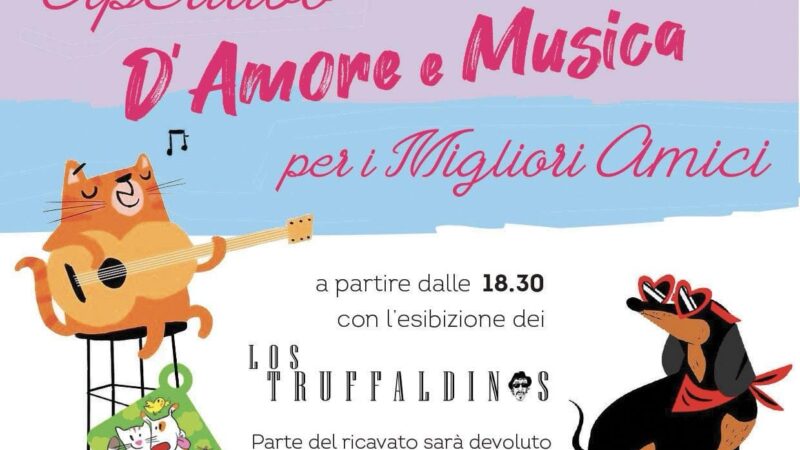 Aperitivo di beneficenza d’amore e musica a favore dell’associazione I Migliori Amici