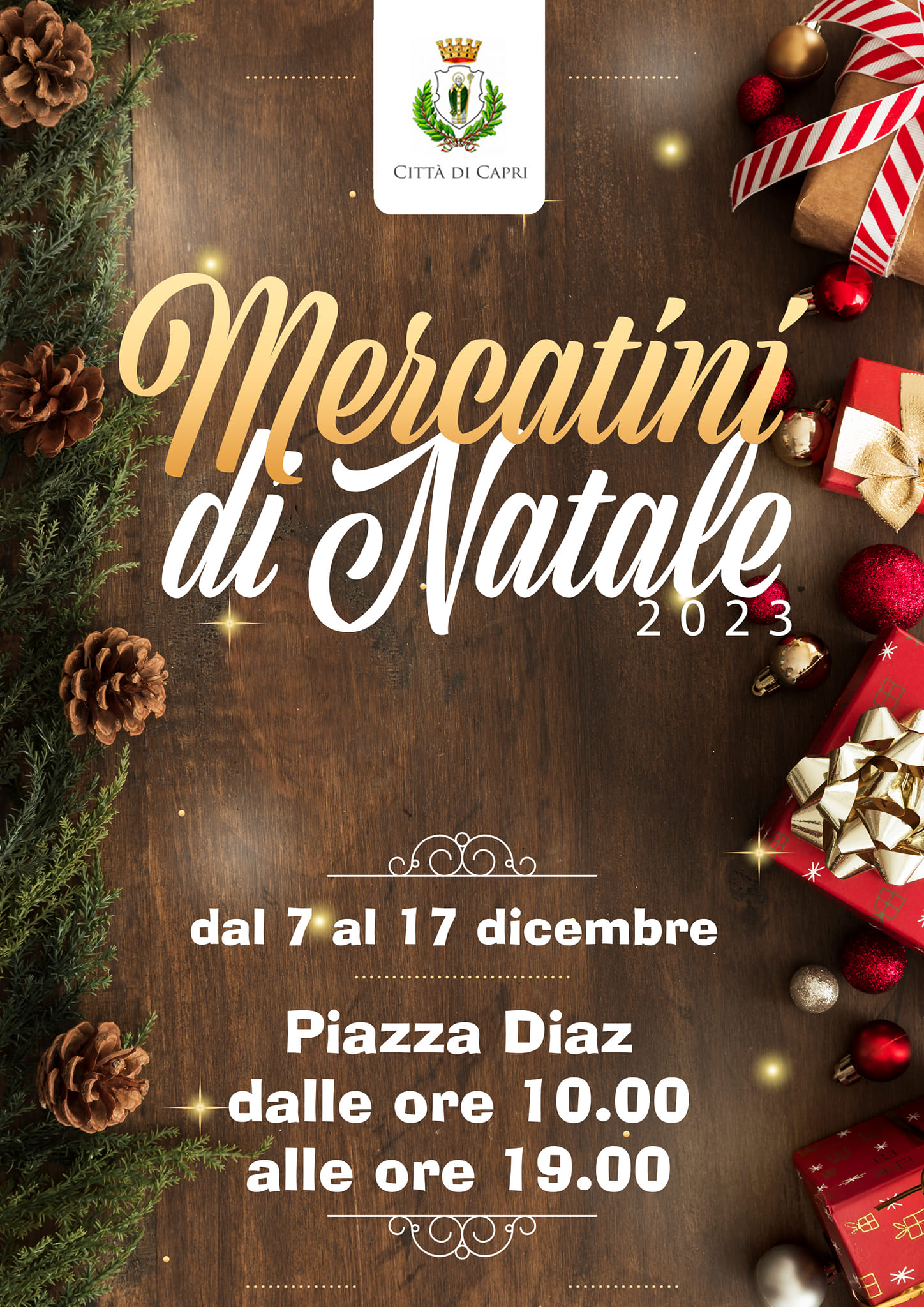 Tornano i mercatini di Natale a Capri dal 7 al 17 dicembre