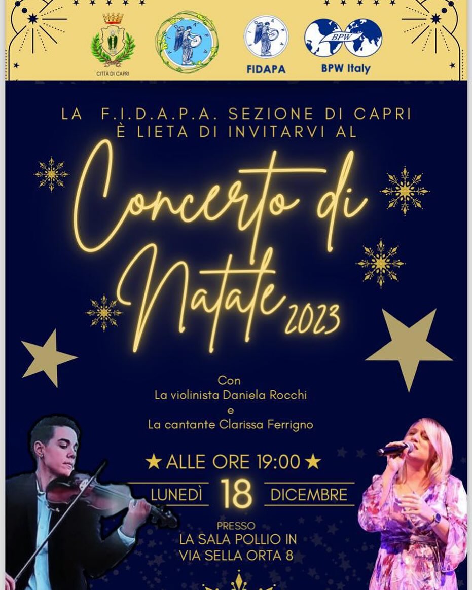 Concerto di Natale della Fidapa con Daniela Rocchi e Clarissa Ferrigno