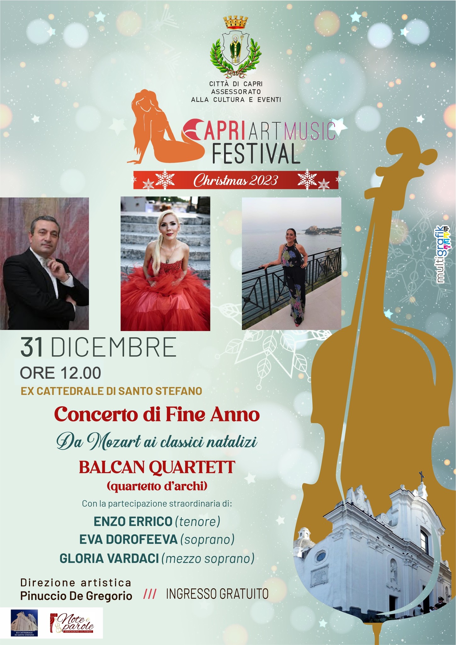 Concerto di fine anno a Capri nella chiesa di Santo Stefano da Mozart ai classici natalizi