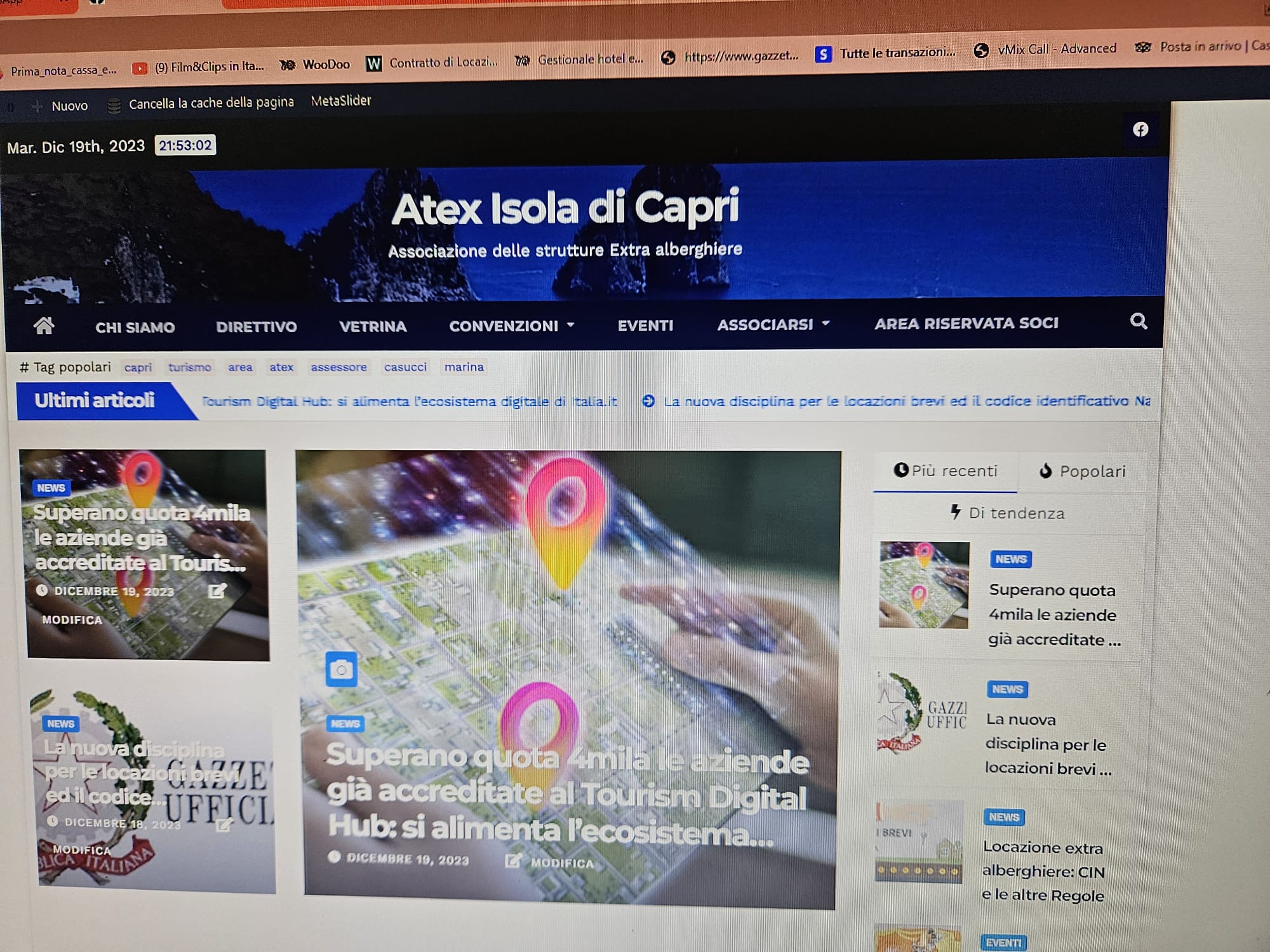 Nasce il nuovo sito di Atex Isola di Capri, l’associazione che unisce le strutture extra-alberghiere di Capri ed Anacapri