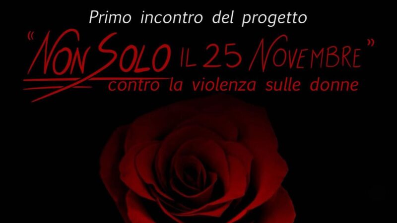 Primo incontro del progetto “Non solo il 25 novembre” contro la violenza sulle donne