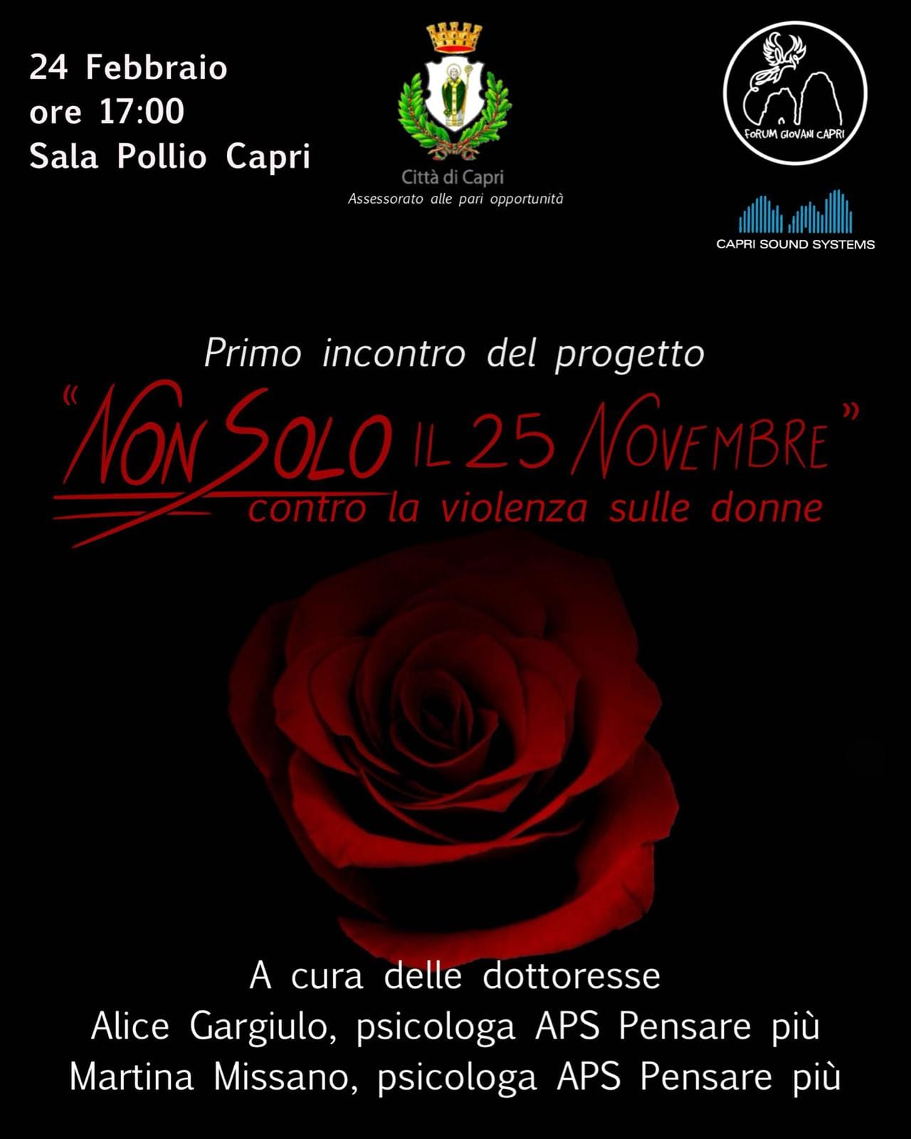 Primo incontro del progetto “Non solo il 25 novembre” contro la violenza sulle donne