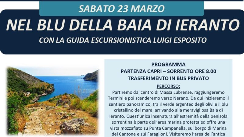 Nel blu della Baia di Ieranto con Nesea Capri e la guida Luigi Esposito: primo appuntamento della nuova rassegna