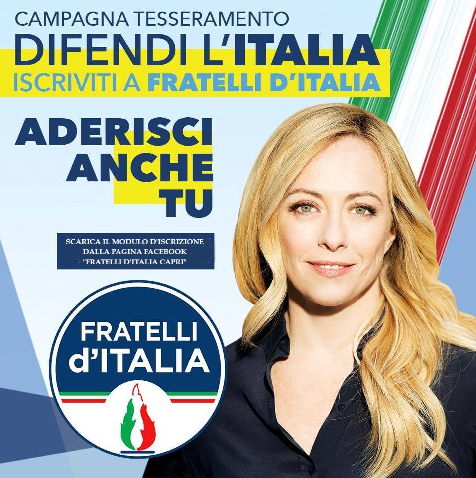 Politica: parte la campagna di tesseramento del circolo Fratelli d’Italia di Capri