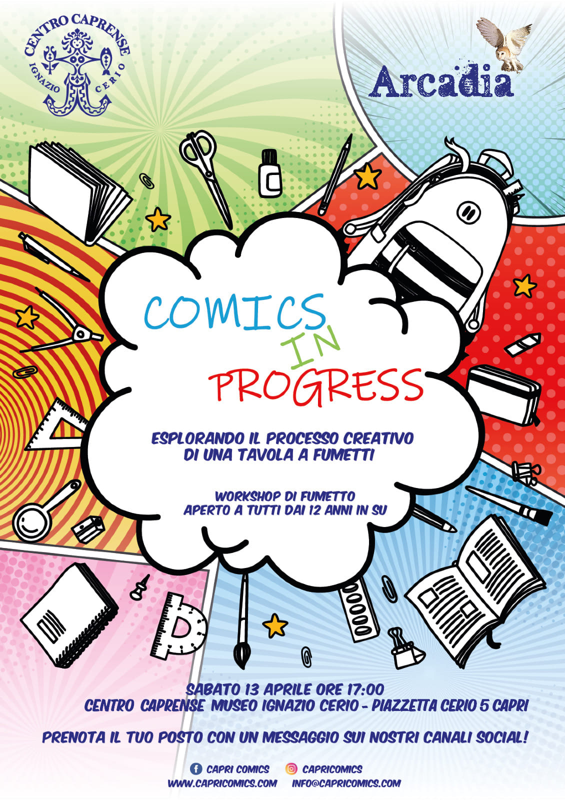 Comics in Progress, esplorando il processo creativo di una tavola a fumetti: workshop a Capri
