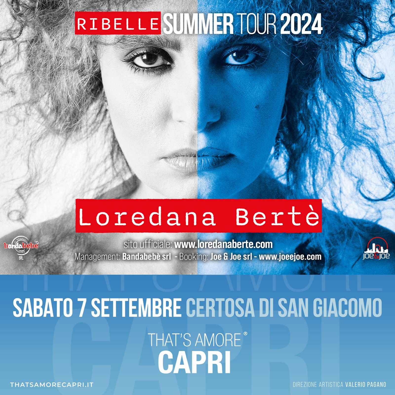Loredana Bertè in concerto alla Certosa per That’s Amore Capri