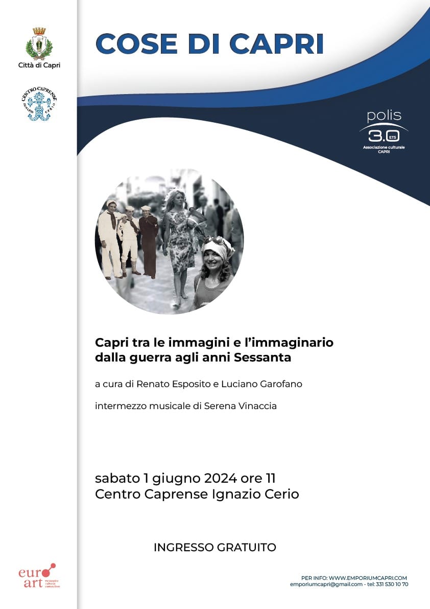 “Capri tra le immagini e l’immaginario dalla guerra agli anni Sessanta”, conferenza al Palazzo Cerio