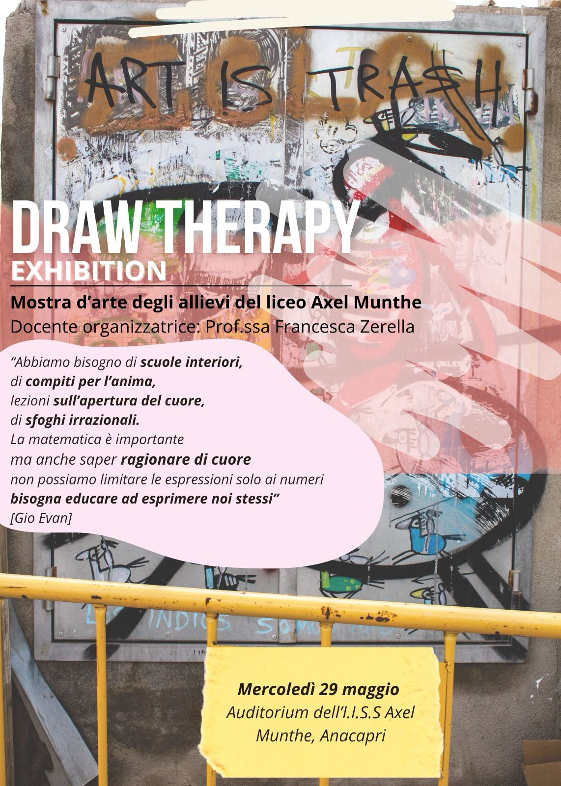 Draw Therapy, il progetto diventa una mostra d’arte all’istituto Axel Munthe