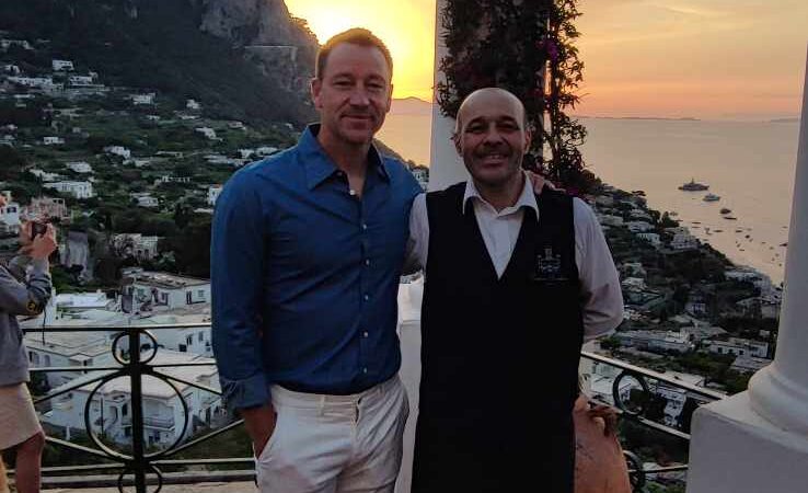 Calcio: John Terry a Capri (photogallery)