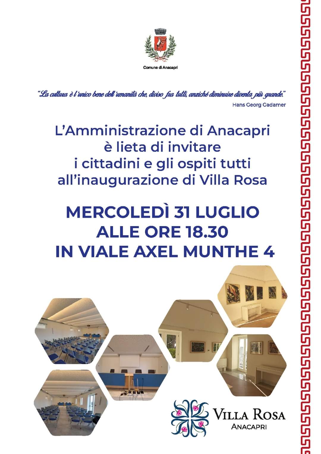 Ad Anacapri l’inaugurazione ufficiale di Villa Rosa