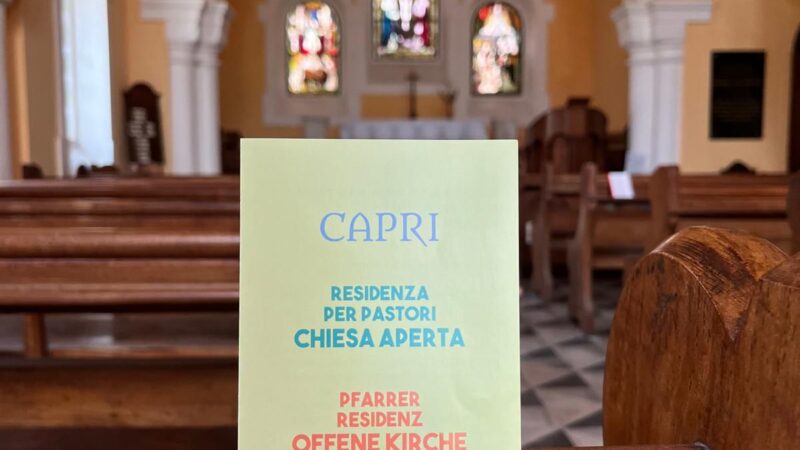 Porte aperte alla Chiesa Evangelica Luterana di Capri: un’estate con la “residenza per pastori”