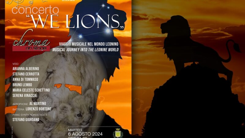 “We Lions”, a Capri concerto dei Chroma on stage interamente dedicato al leone