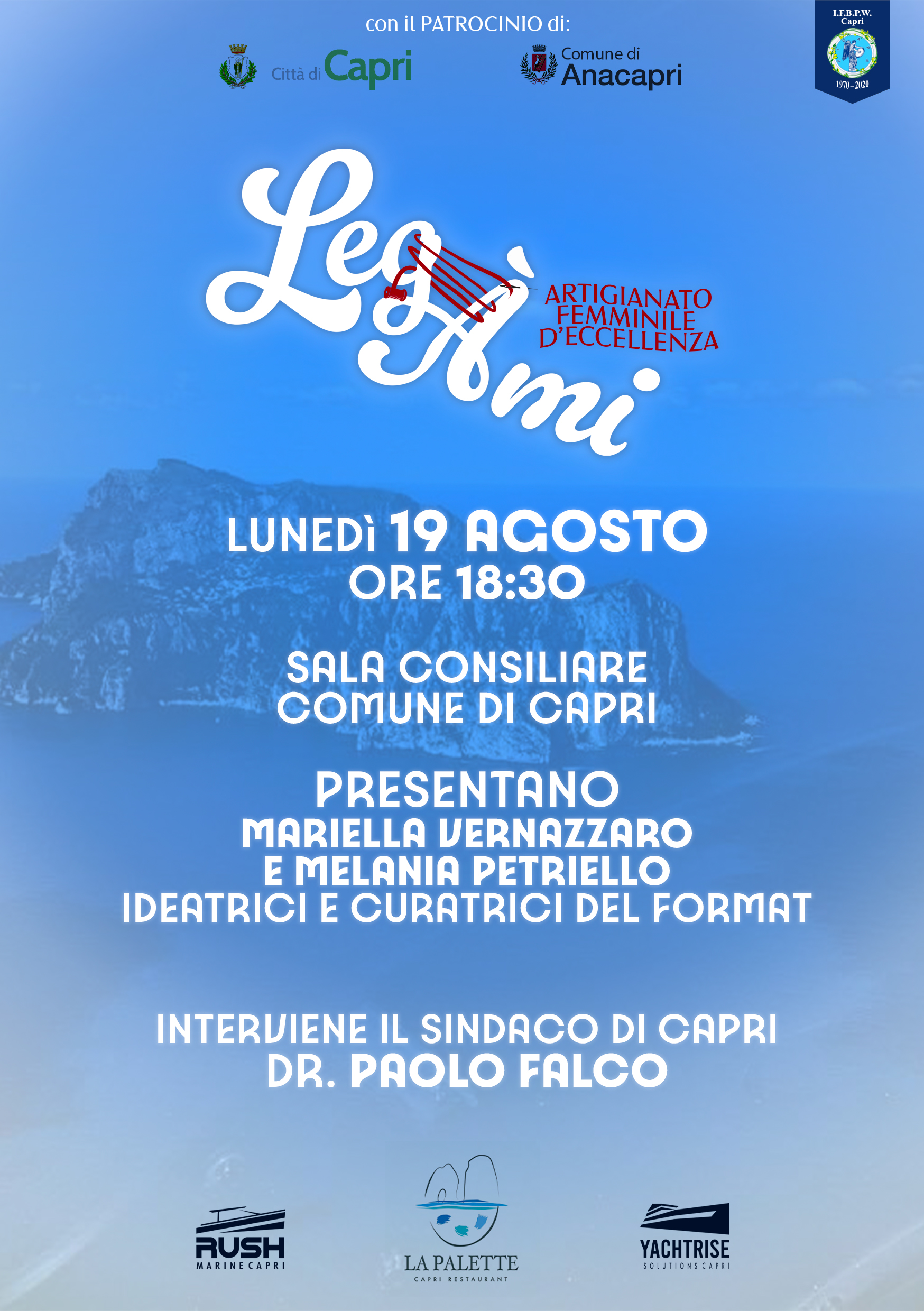 A Capri l’artigianato femminile d’eccellenza protagonista del format “Legàmi”, la presentazione in Municipio