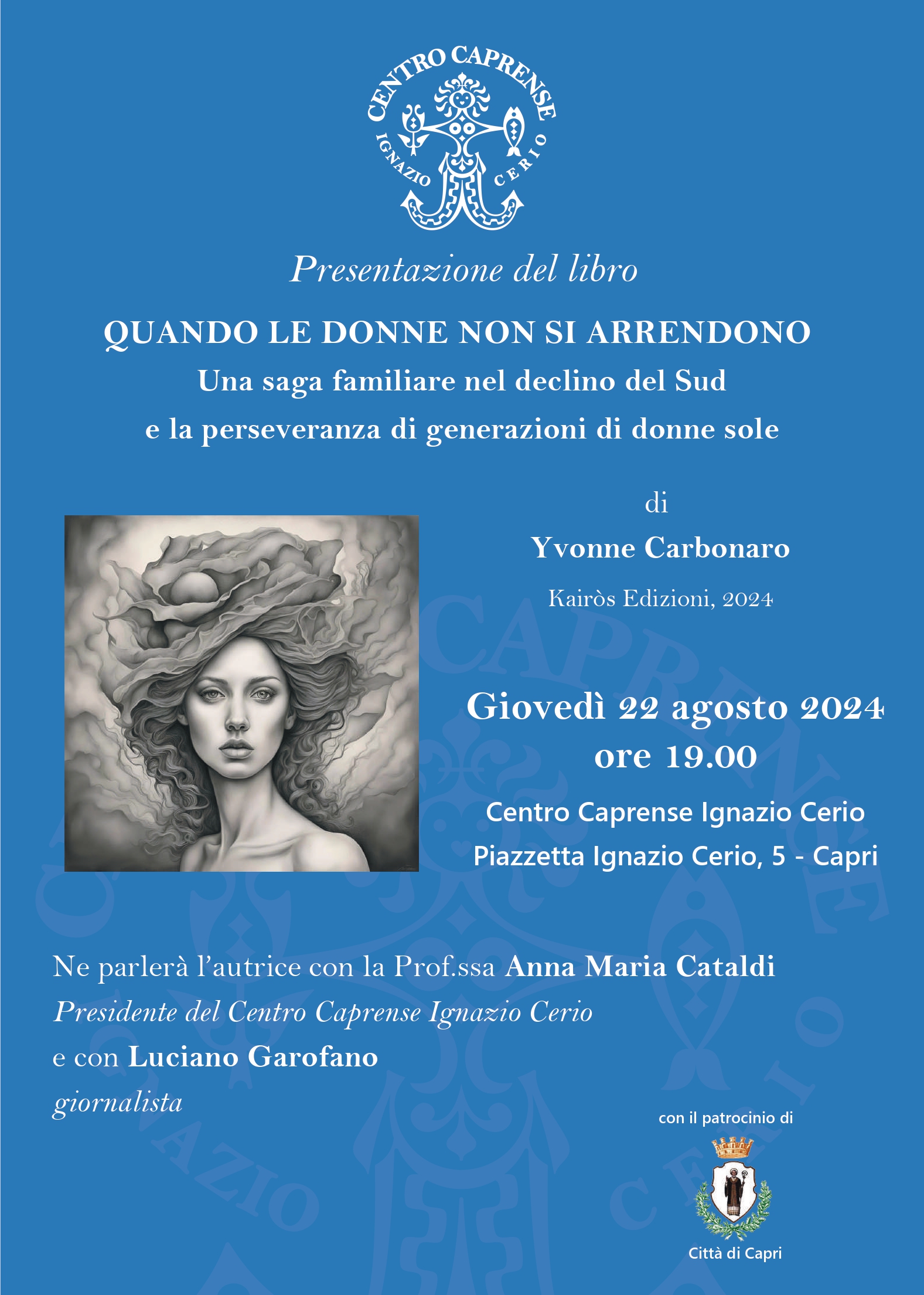 “Quando le Donne non si arrendono”, a Capri la presentazione del libro di Yvonne Carbonaro