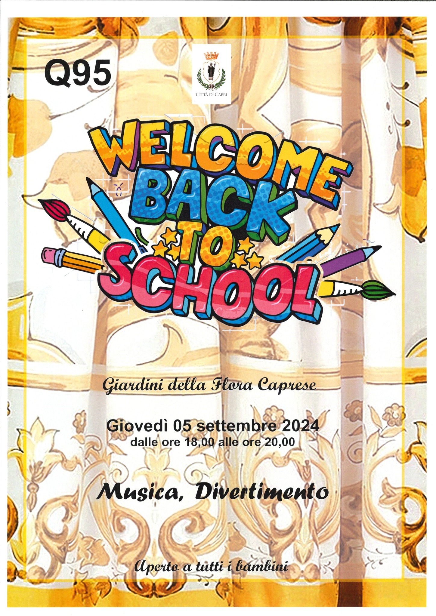 “Welcome back to school”, evento per i bambini ai Giardini della Flora Caprense