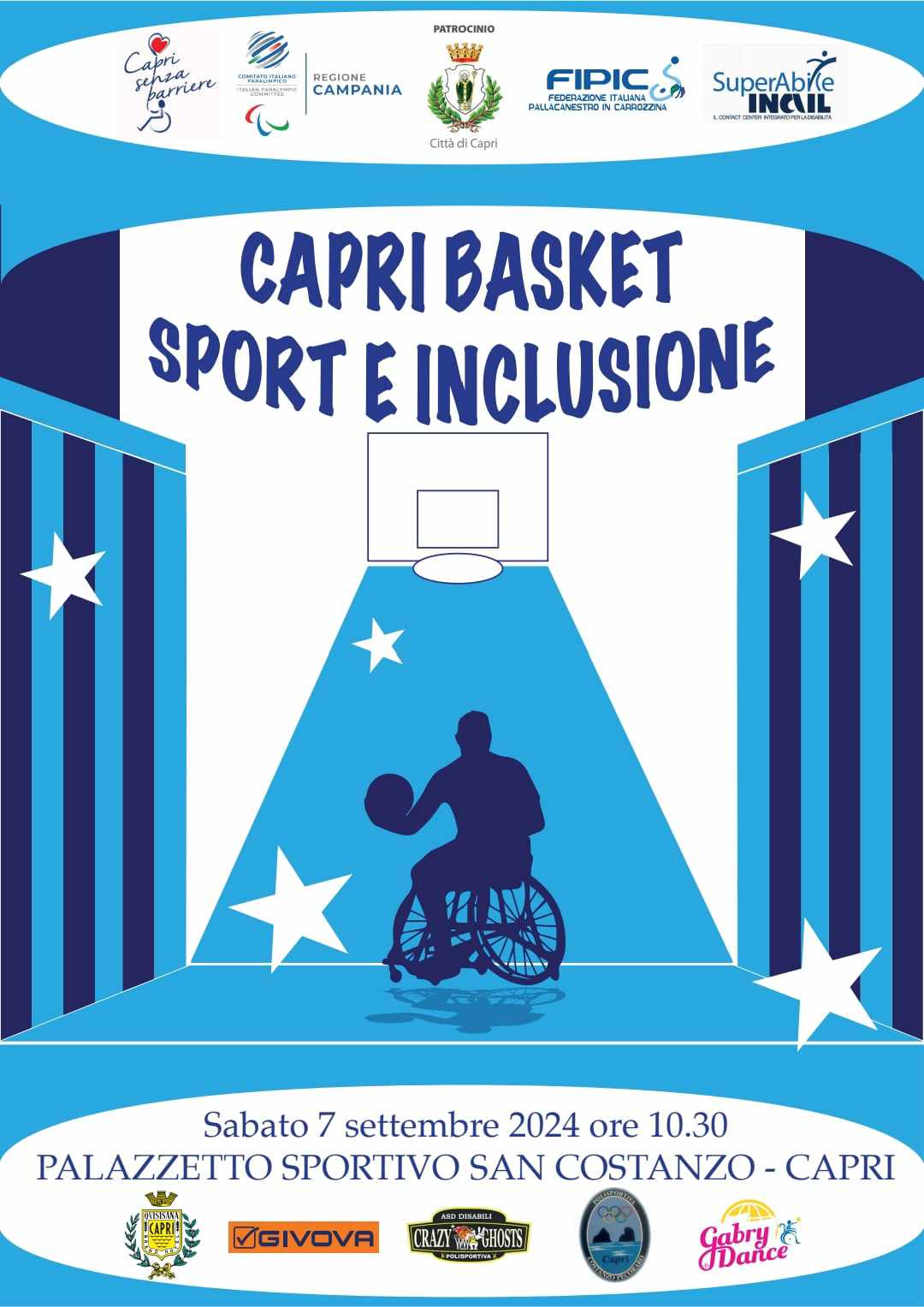 Sport e inclusione: il basket in carrozzina protagonista a Capri alla tendostruttura San Costanzo