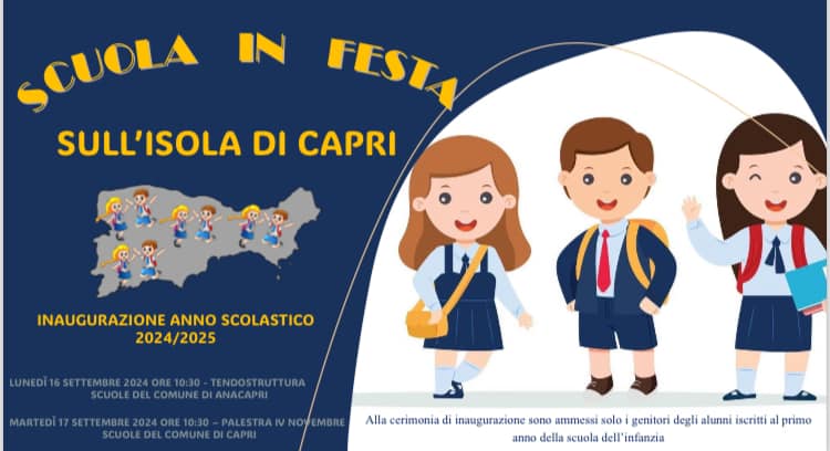 “Scuola in festa”: doppia cerimonia di inaugurazione dell’anno scolastico dell’istituto Gemito-Nievo sull’isola di Capri