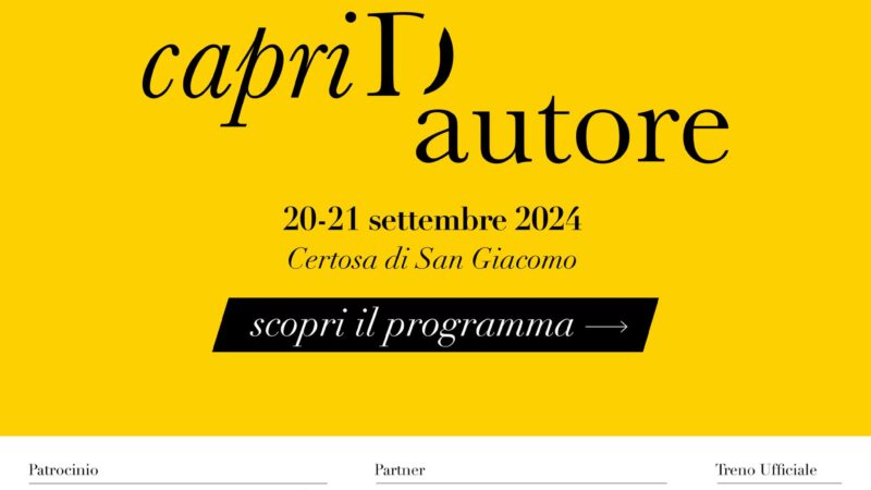 Venerdì e sabato alla Certosa la rassegna “Capri D’Autore”: presenti il ministro Pichetto, Sgarbi, Simona Ventura, Gratteri, Osho e tanti altri