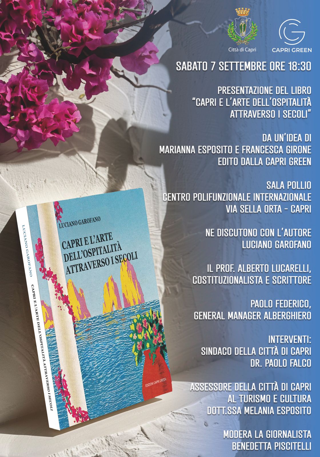 Sabato la presentazione del libro “Capri e l’arte dell’ospitalità attraverso i secoli”