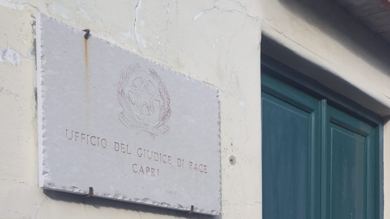 Riapre l’ufficio del giudice di pace di Capri, venerdì la cerimonia