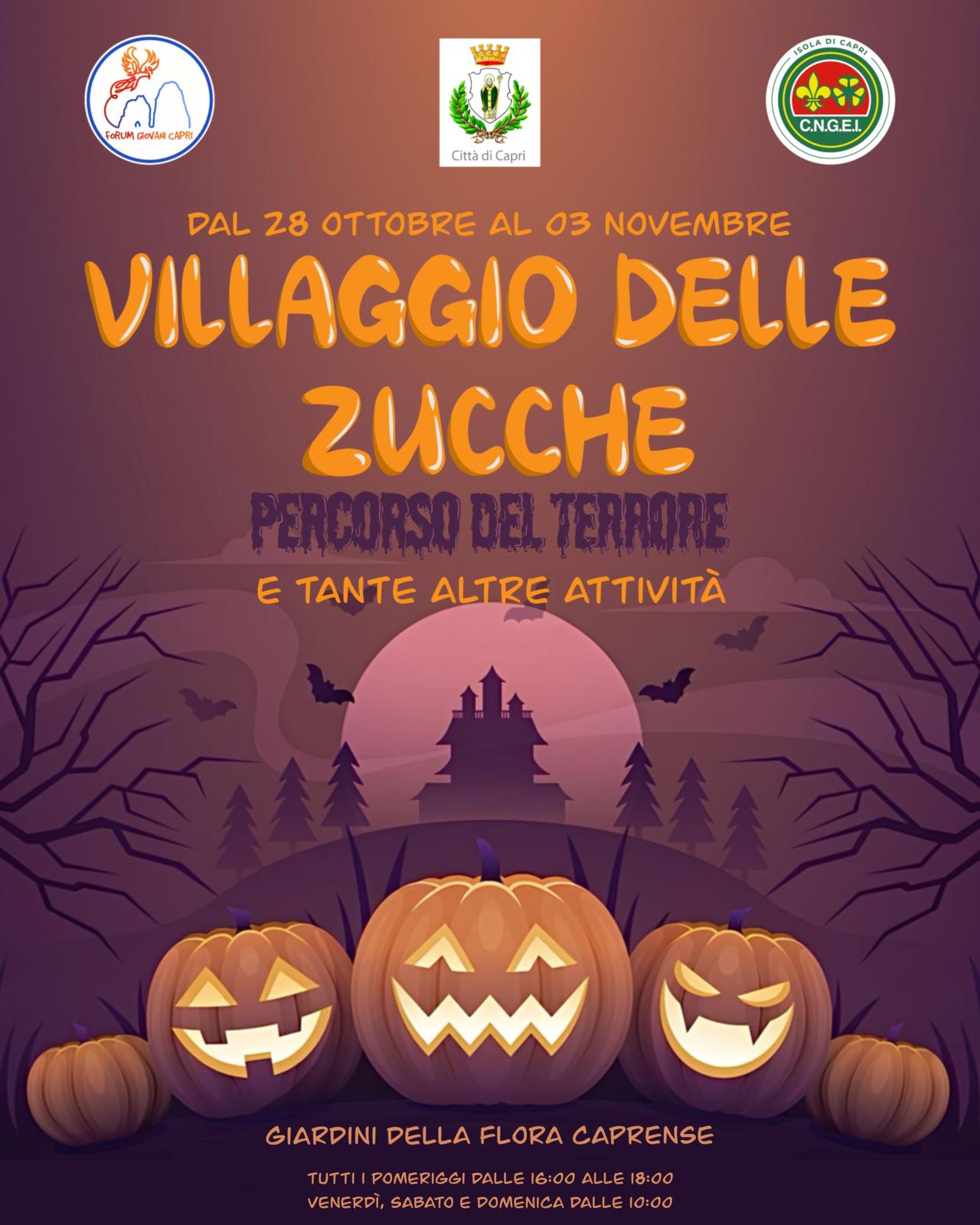 Halloween: a Capri apre il “Villaggio delle zucche”, percorso del terrore e tante attività dal 28 ottobre in poi