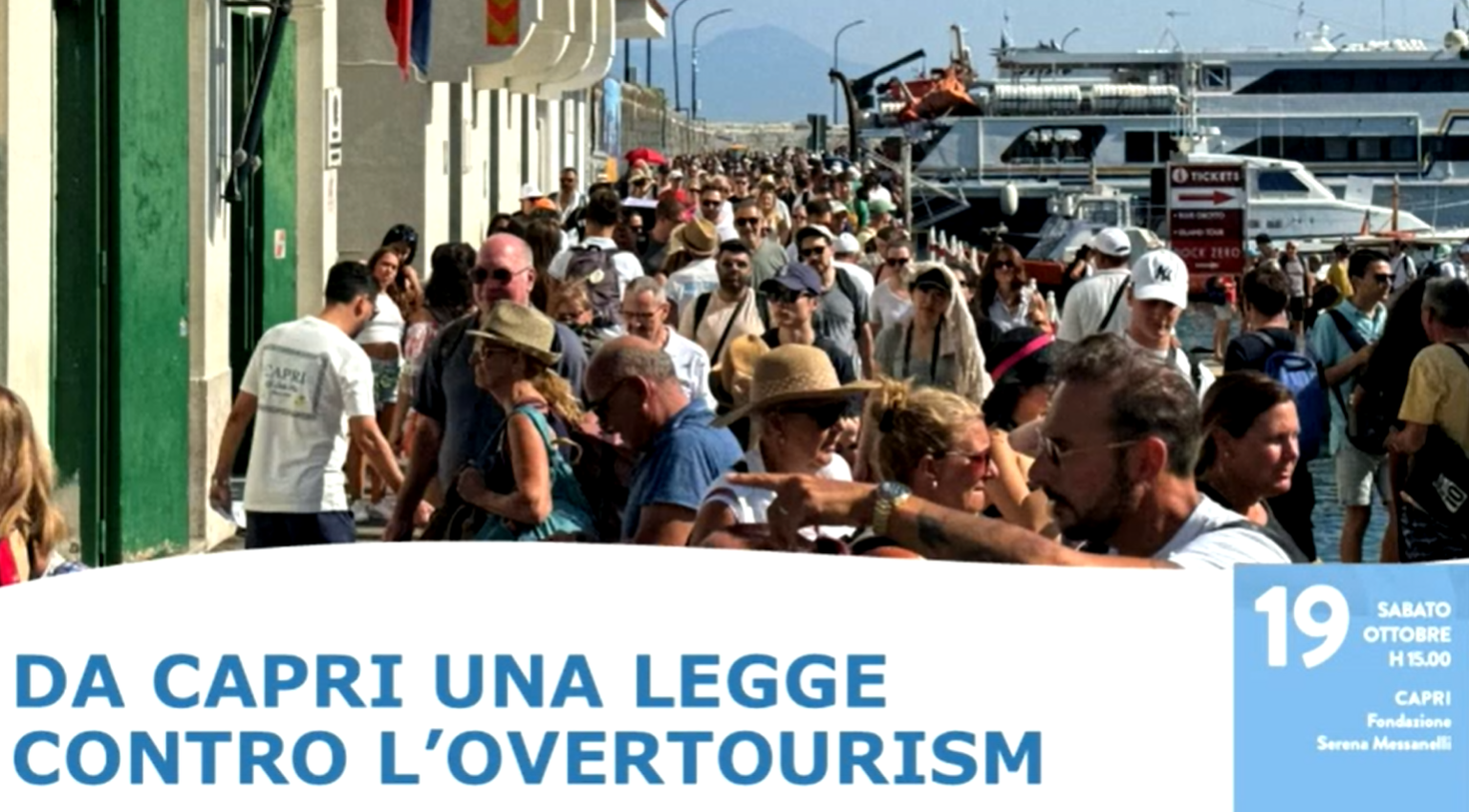 Capri, regole e scelte per il turismo del futuro: il convegno è anche in diretta streaming