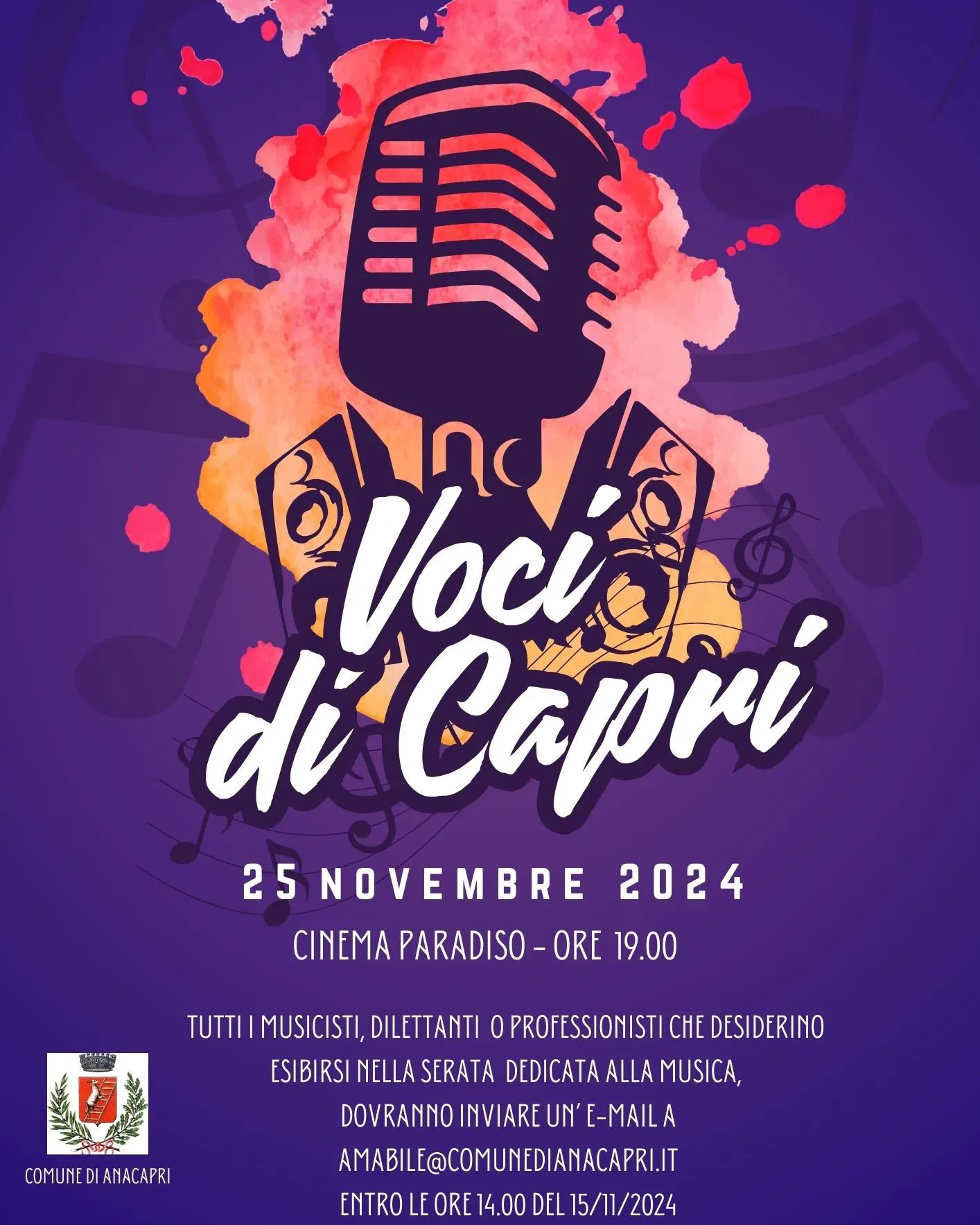 “Voci di Capri”, evento-spettacolo ad Anacapri al cinema Paradiso