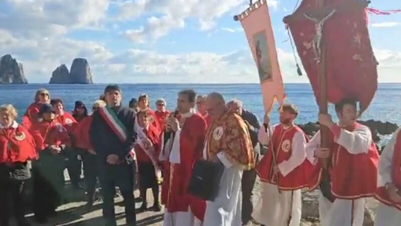 Festeggiamenti di Sant’Andrea a Capri: processione a Marina Piccola (video e photogallery)