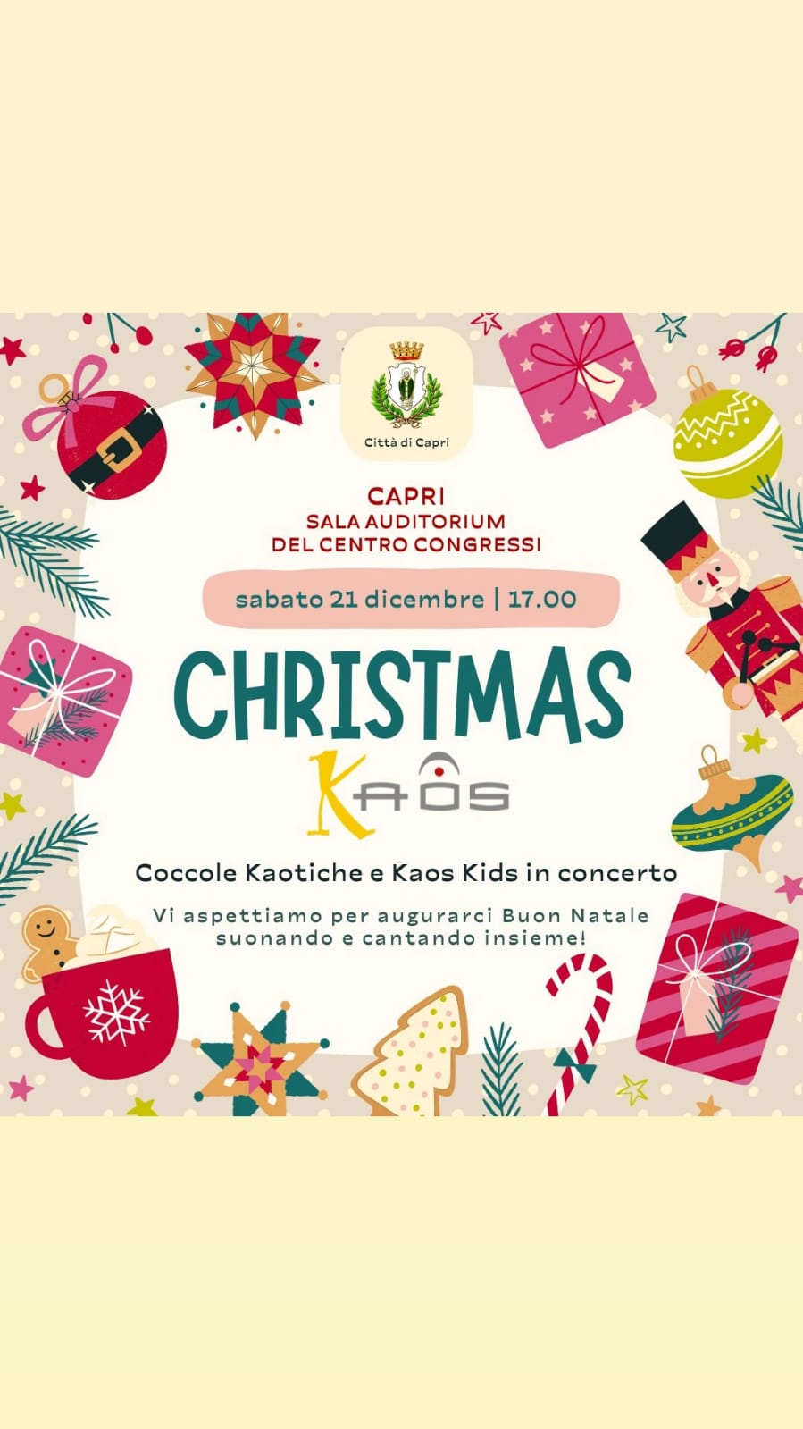 Christmas Kaos alla sala auditorium del Centro Congressi di Capri