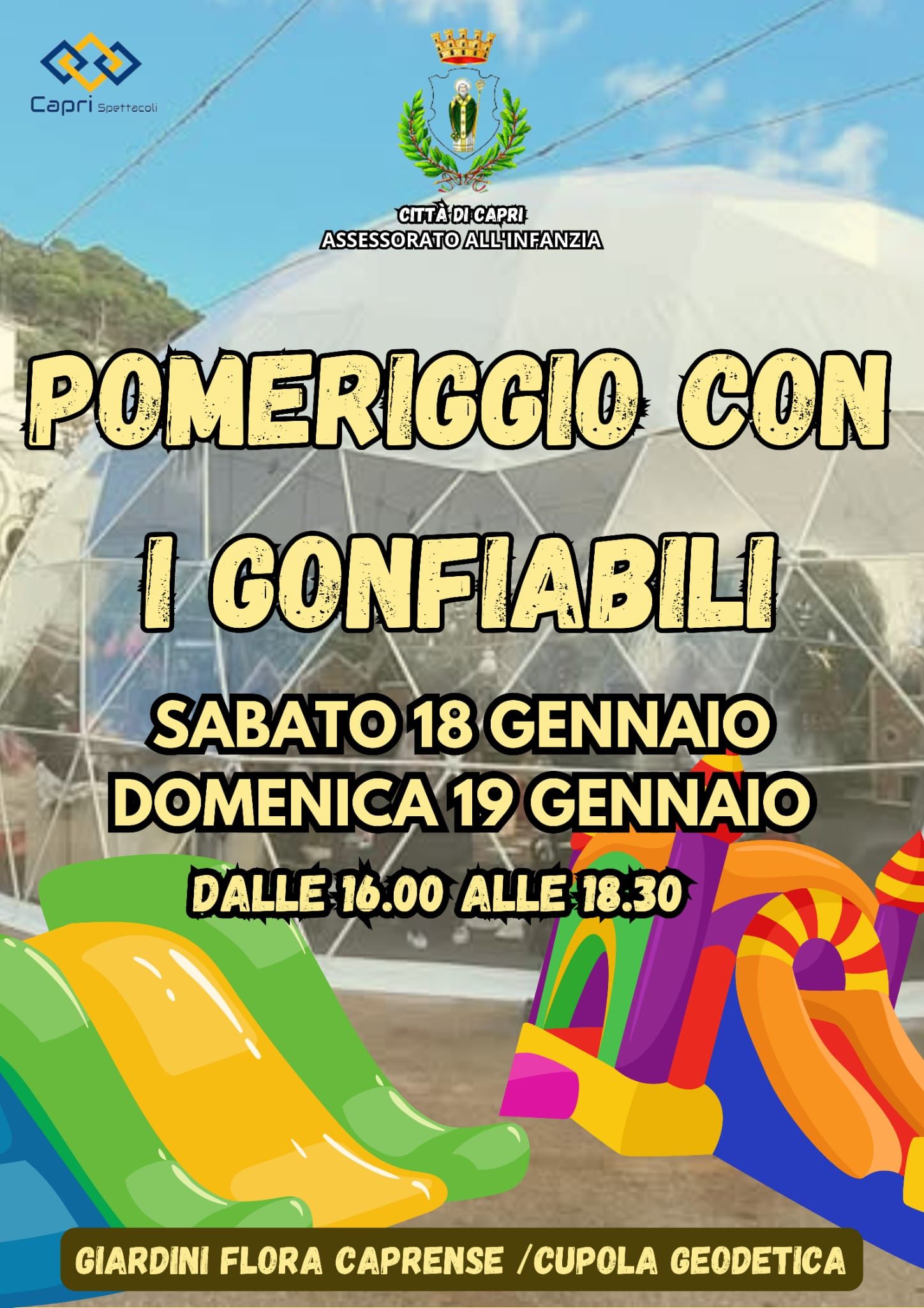 Doppio pomeriggio con i giochi gonfiabili a Capri