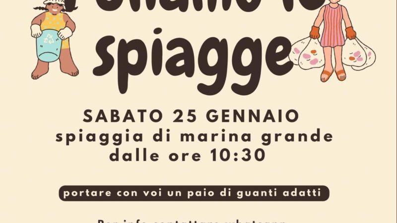 Pulizia della spiagge: sabato mattina intervento a Marina Grande