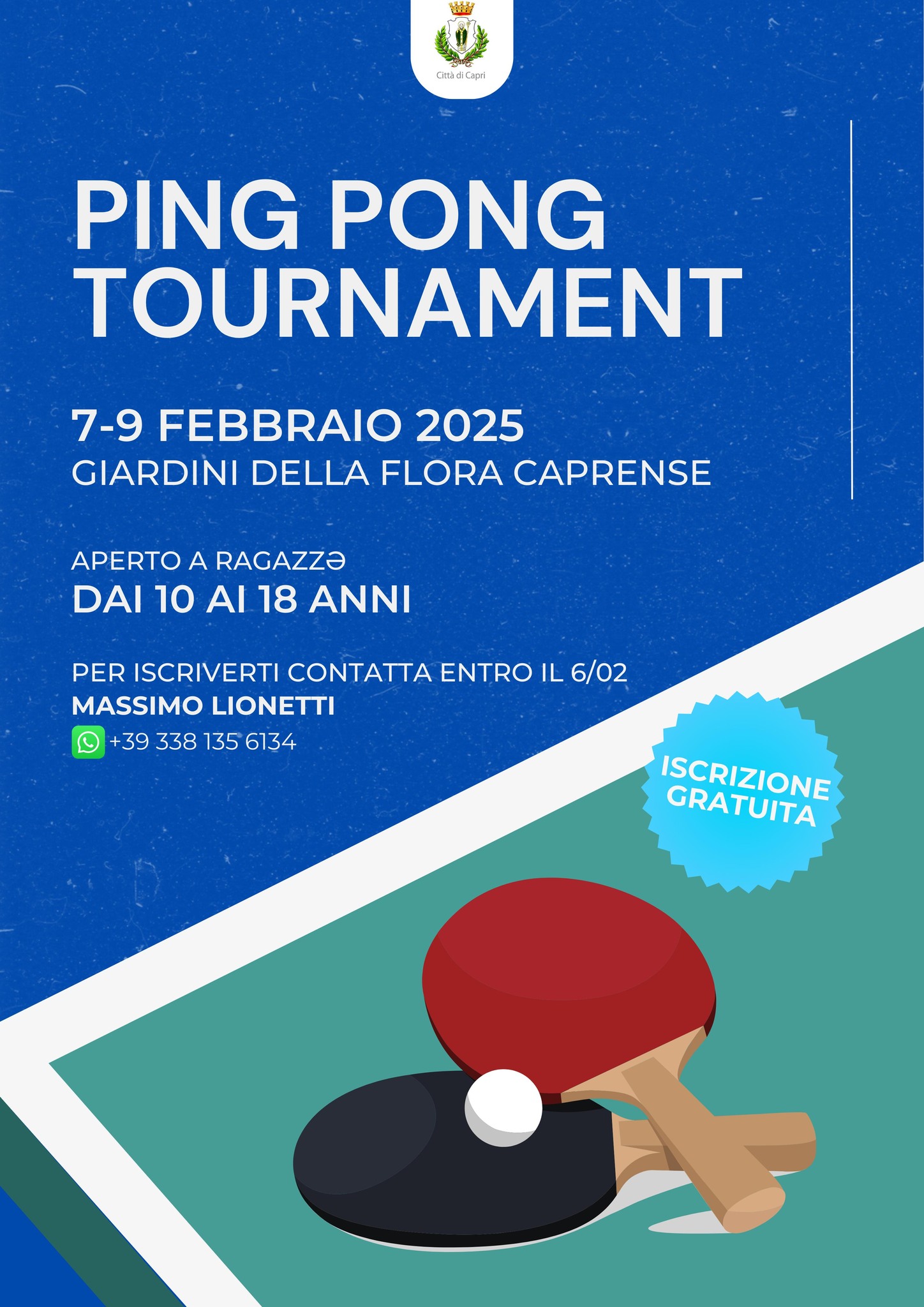 Torneo di ping pong a Capri nella cupola geodetica