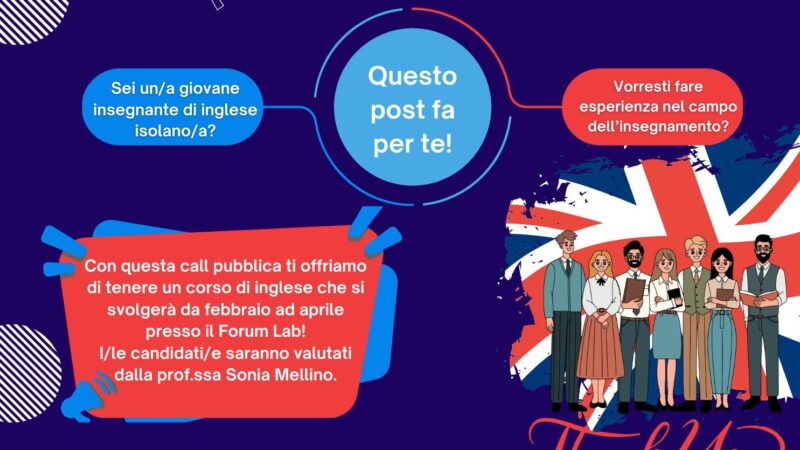 Terza edizione del progetto “Forum Forma”, cercasi giovane insegnante di inglese tra i residenti sull’isola di Capri