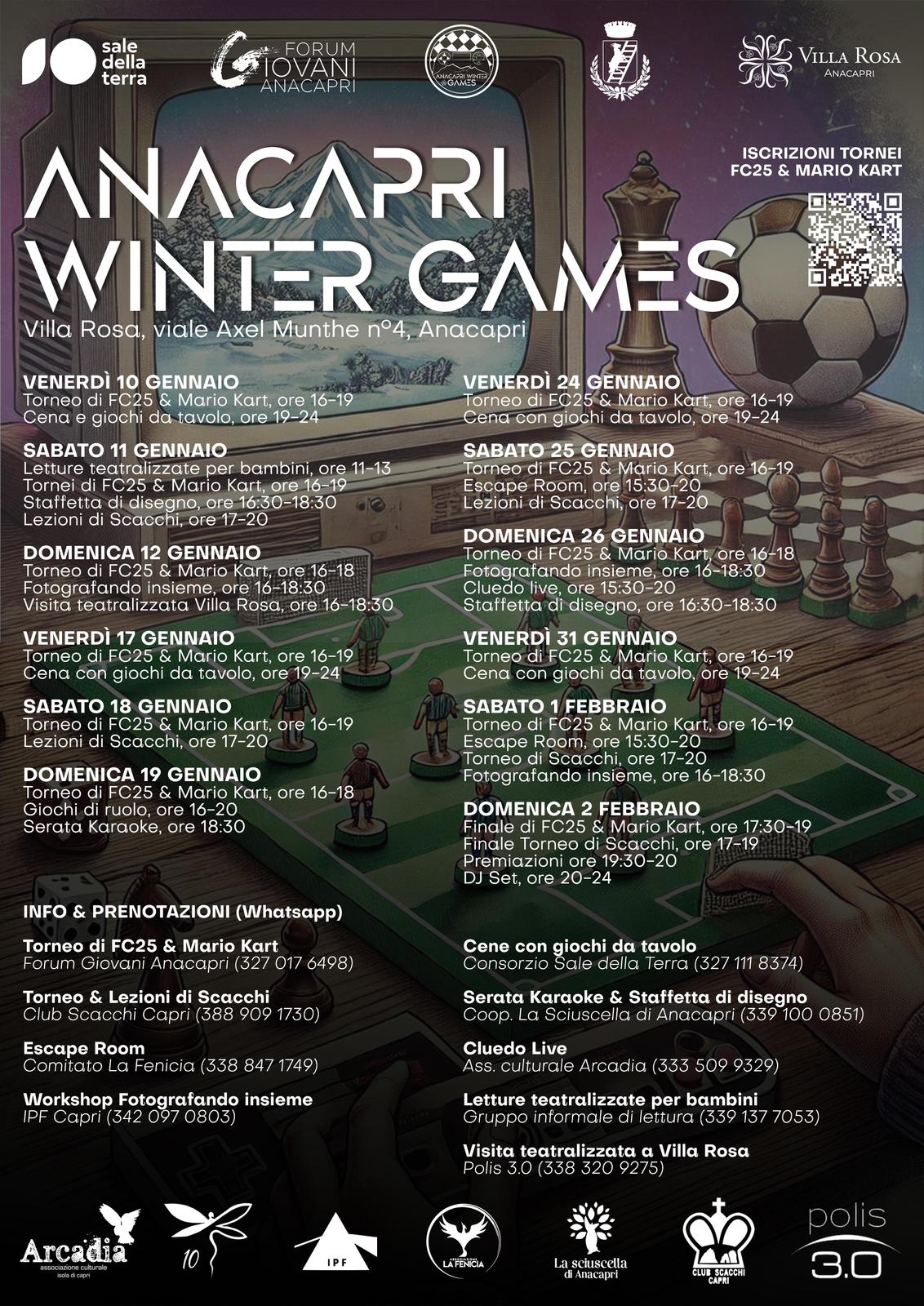 A Villa Rosa gli “Anacapri Winter Games”. Il programma