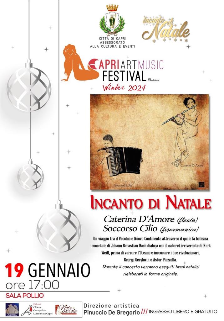 Rassegna invernale del Capri Art Music Festival: concerto alla Sala Pollio