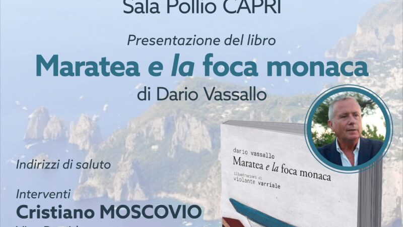 Dario Vassallo a Capri per presentare il libro “Maratea e la foca monaca”