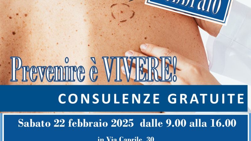 Giornata di prevenzione del melanoma, consulenze gratuite ad Anacapri