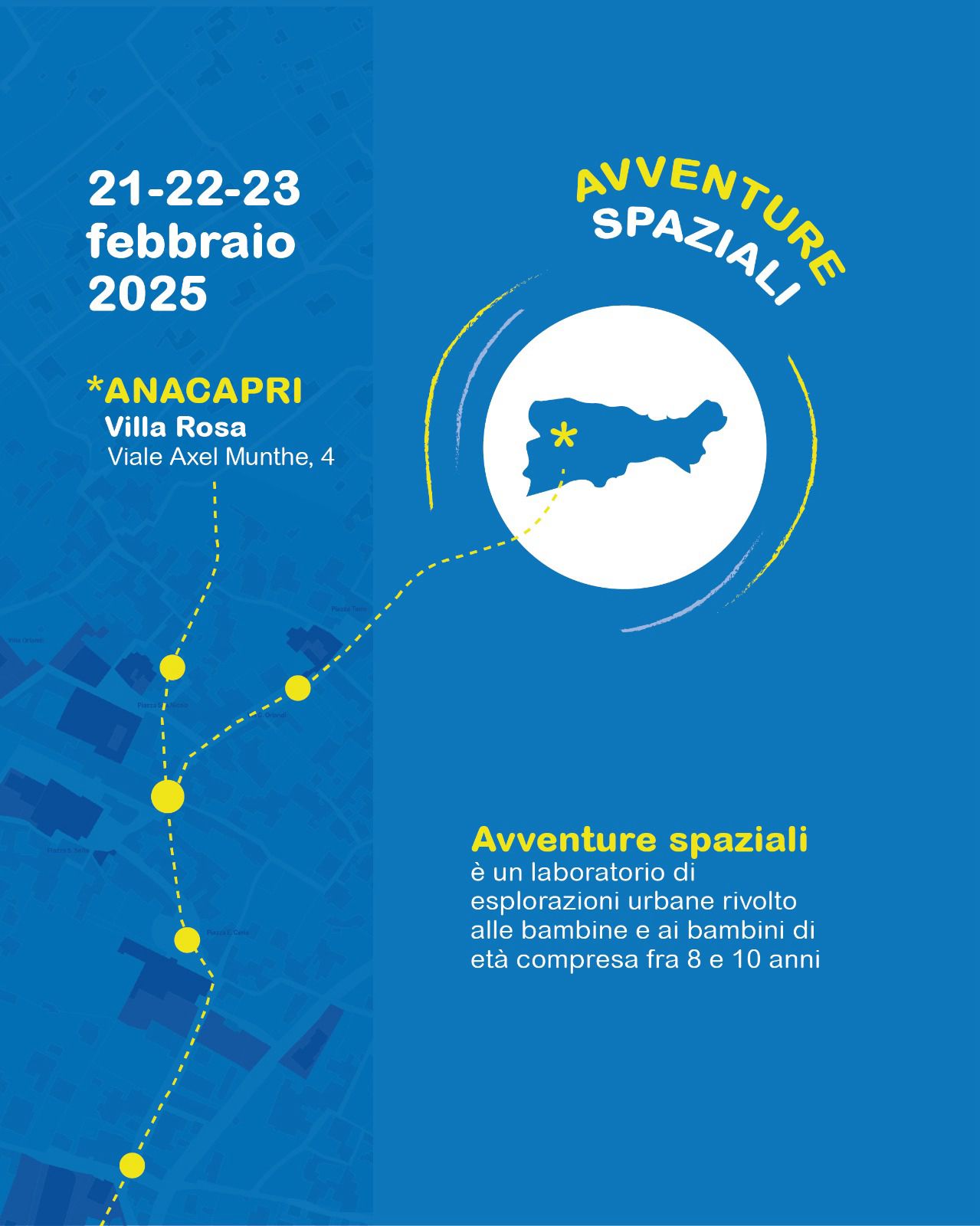 Ad Anacapri il workshop “Avventure Spaziali”, laboratorio creativo di esplorazioni urbane per i bambini dell’isola