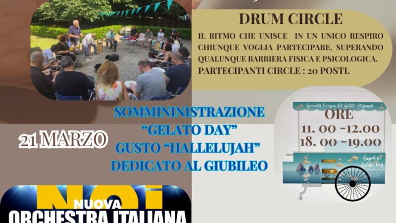 A Capri degustazione di “Hallelujah” il gelato dell’anno creato in occasione del giubileo, spettacolo con il Drum Circle e la Nuova Orchestra Italiana