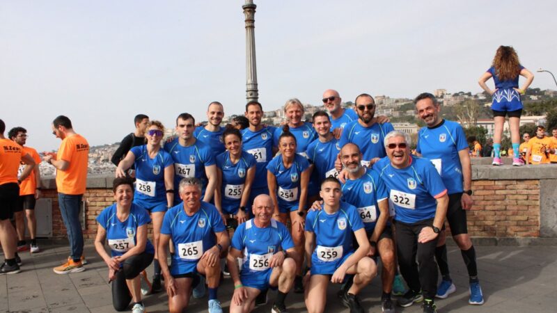 Un “gruppone” caprese della Poly Running alla Telethon Walk of Life di Napoli (photogallery)