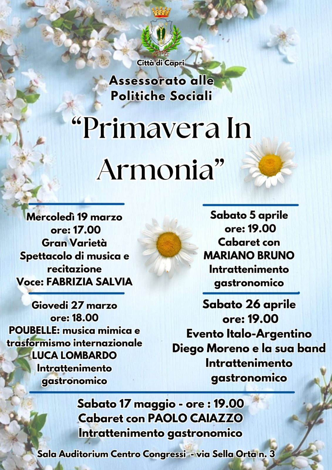 “Primavera in armonia”, al via rassegna di eventi a Capri. Il programma