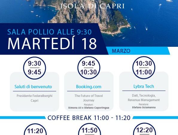 Ospitalità e innovazione tecnologica nel settore turistico, esperti a confronto nella prima edizione del “Capri Enjoy Hospitality – Travel Tech”